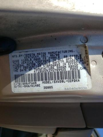 4T1BG22K3YU709925 - 2000 TOYOTA CAMRY CE SILVER photo 10