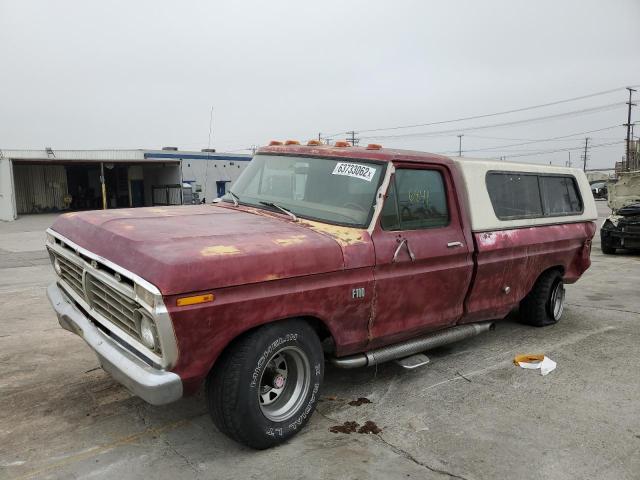 F11YRR45019 - 1973 FORD F100 CUSTM BURGUNDY photo 2