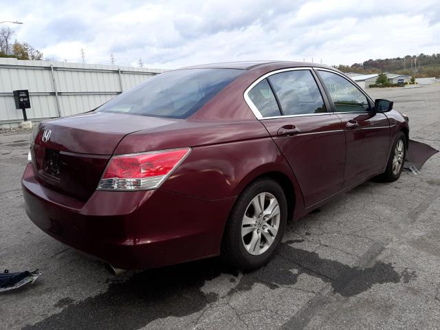 1HGCP2F46AA146821 - 2010 HONDA ACCORD LXP MAROON photo 4