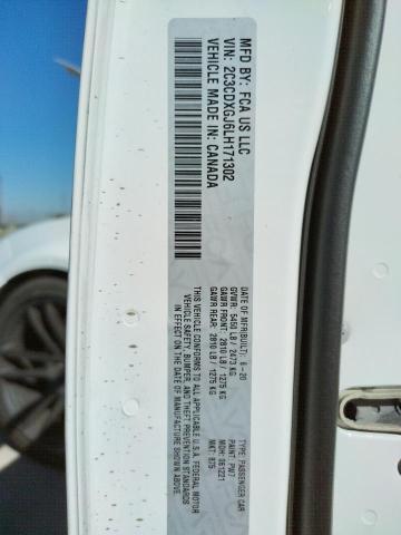 2C3CDXGJ6LH171302 - 2020 DODGE CHARGER SC WHITE photo 10