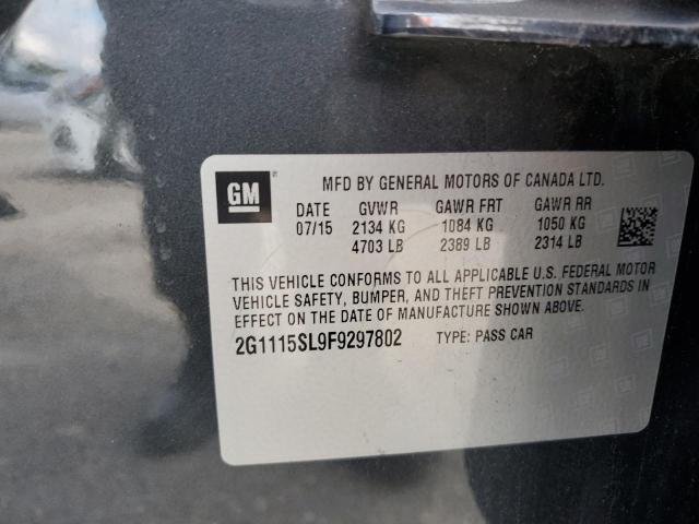 2G1115SL9F9297802 - 2015 CHEVROLET IMPALA LT BLACK photo 10