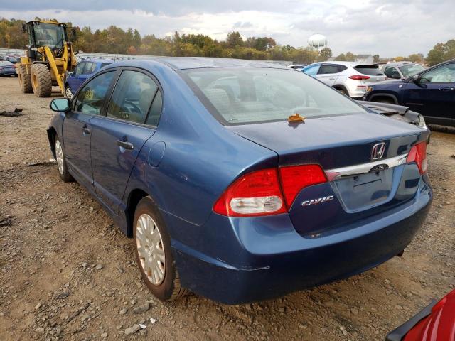 2HGFA1F30BH515756 - 2011 HONDA CIVIC VP BLUE photo 3