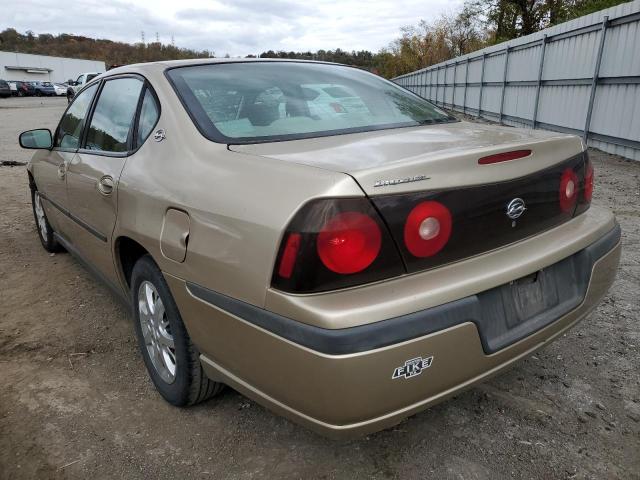 2G1WF52E849332206 - 2004 CHEVROLET IMPALA GOLD photo 3