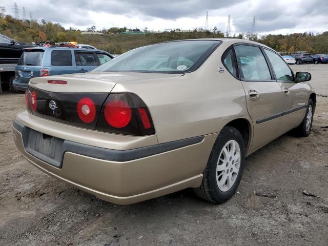 2G1WF52E849332206 - 2004 CHEVROLET IMPALA GOLD photo 4