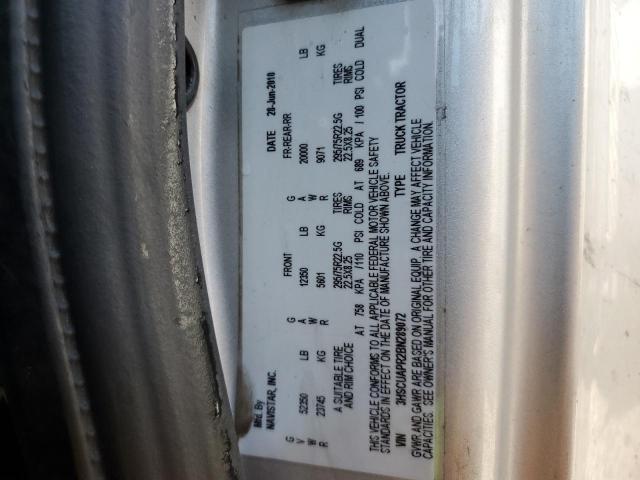 3HSCUAPR2BN289072 - 2011 INTERNATIONAL ALL MODELS ვერცხლისფერი ფოტო 10