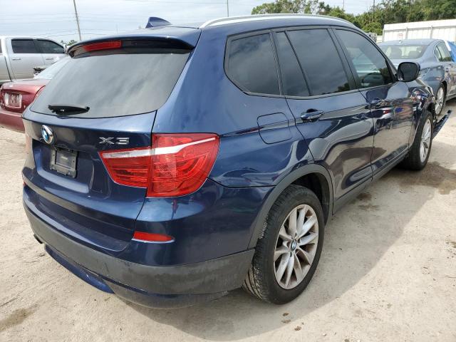 5UXWX9C59D0A24855 - 2013 BMW X3 XDRIVE2 BLUE photo 4