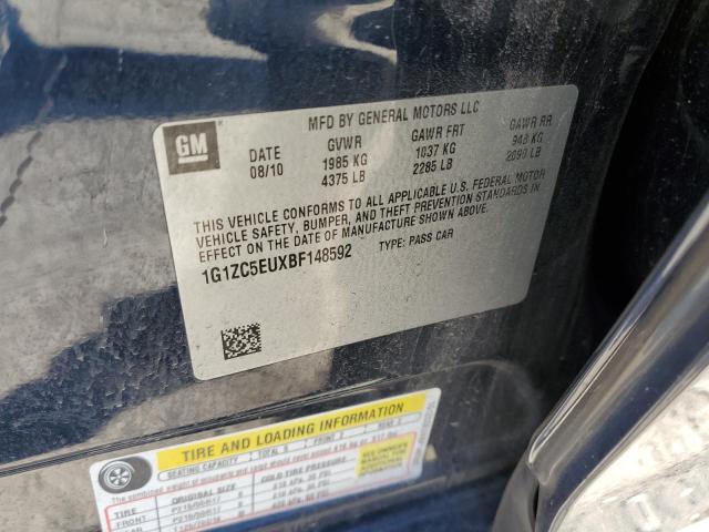 1G1ZC5EUXBF148592 - 2011 CHEVROLET MALIBU 1LT ლურჯი ფოტო 10