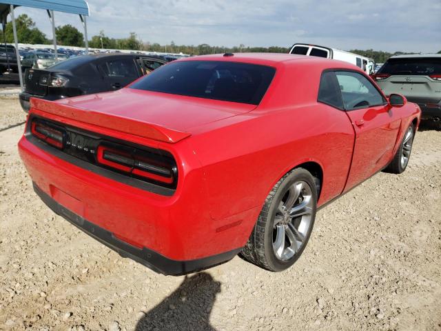 2C3CDZBT2MH546544 - 2021 DODGE CHALLENGER RED photo 4