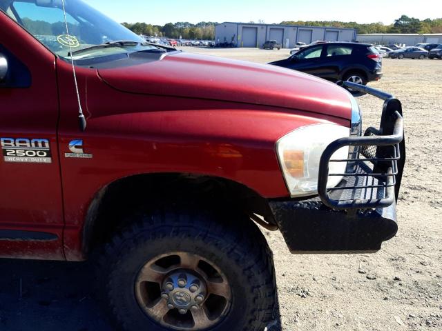 3D7KS28AX7G851293 - 2007 DODGE RAM 2500 S RED photo 9
