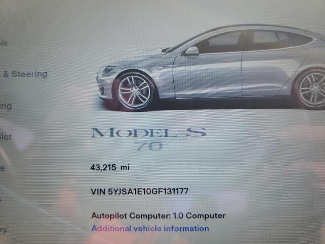 5YJSA1E10GF131177 - 2016 TESLA MODEL S SILVER photo 8