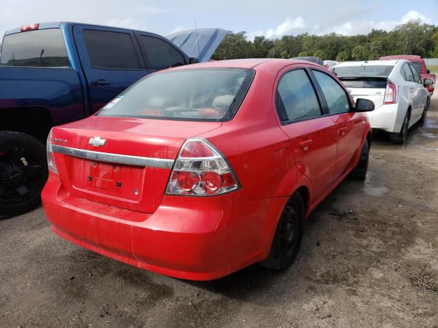 KL1TD56648B064608 - 2008 CHEVROLET AVEO BASE RED photo 4