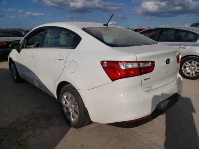 KNADM4A37G6570412 - 2016 KIA RIO LX WHITE photo 3