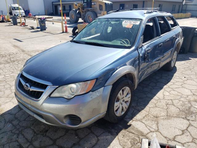 4S4BP60C796337143 - 2009 SUBARU OUTBACK BLUE photo 2