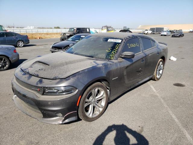 2C3CDXCT8MH656842 - 2021 DODGE CHARGER R/ CHARCOAL photo 2