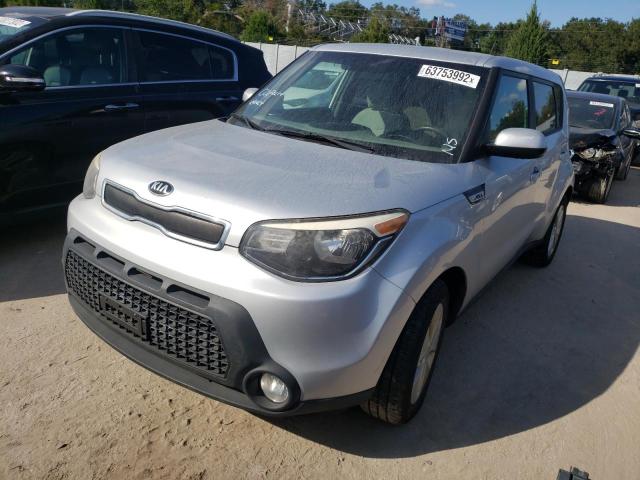 KNDJN2A23F7763972 - 2015 KIA SOUL SILVER photo 1