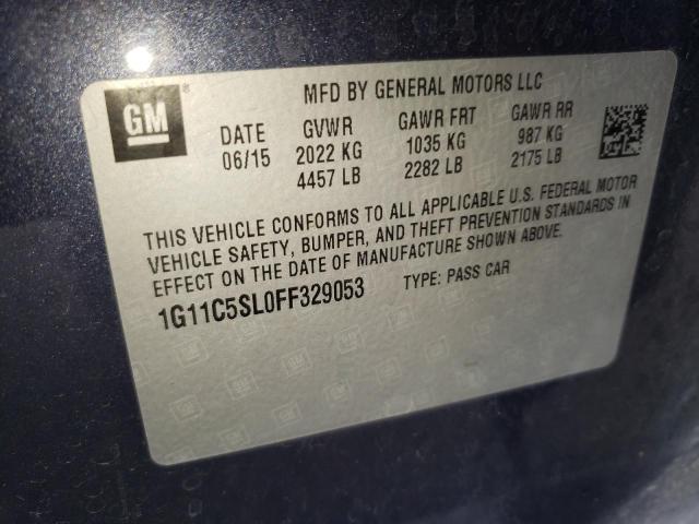 1G11C5SL0FF329053 - 2015 CHEVROLET MALIBU 1LT 蓝色 照片 10