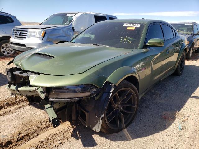 2C3CDXGJ3MH645658 - 2021 DODGE CHARGER SC GREEN photo 2