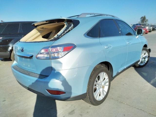 JTJBC1BAXC2435092 - 2012 LEXUS RX 450 BLUE photo 4