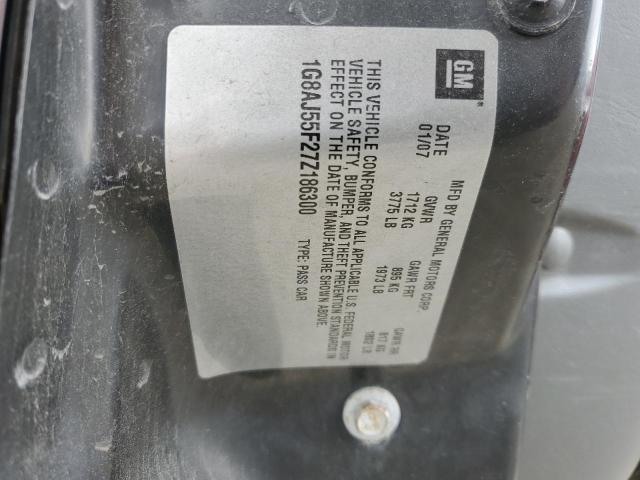 1G8AJ55F27Z186300 - 2007 SATURN ION LEVEL 栗色 照片 10