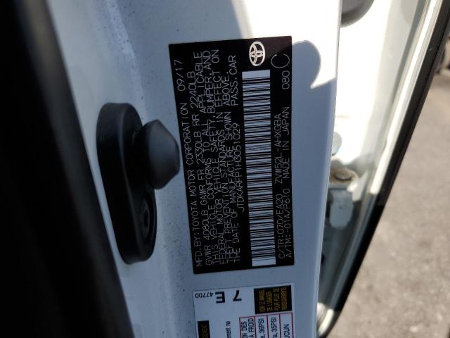 JTDKARFP1H3051029 - 2017 TOYOTA PRIUS PRIM 白色 照片 10