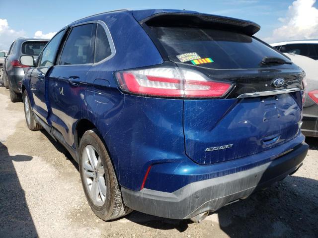 2FMPK4J91LBA29888 - 2020 FORD EDGE SEL BLUE photo 3