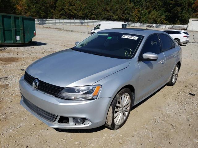 3VWL17AJ3EM396548 - 2014 VOLKSWAGEN JETTA SEL SILVER photo 2