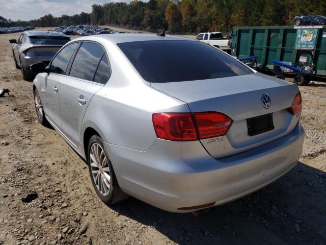 3VWL17AJ3EM396548 - 2014 VOLKSWAGEN JETTA SEL SILVER photo 3