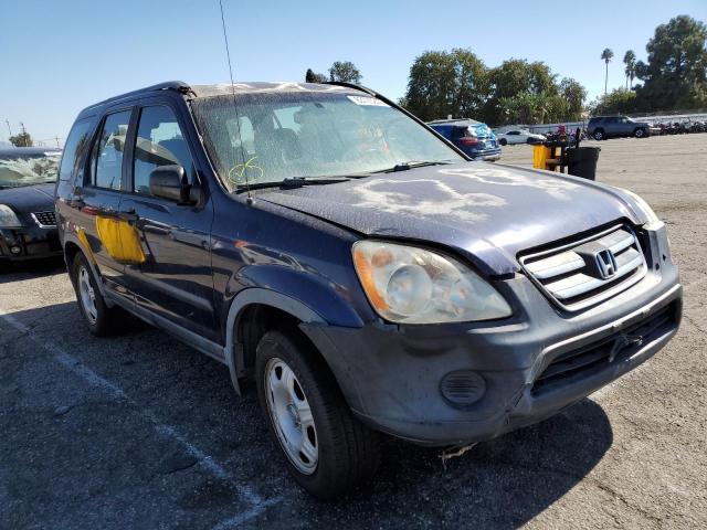 JHLRD68536C011664 - 2006 HONDA CR-V BLUE photo 1