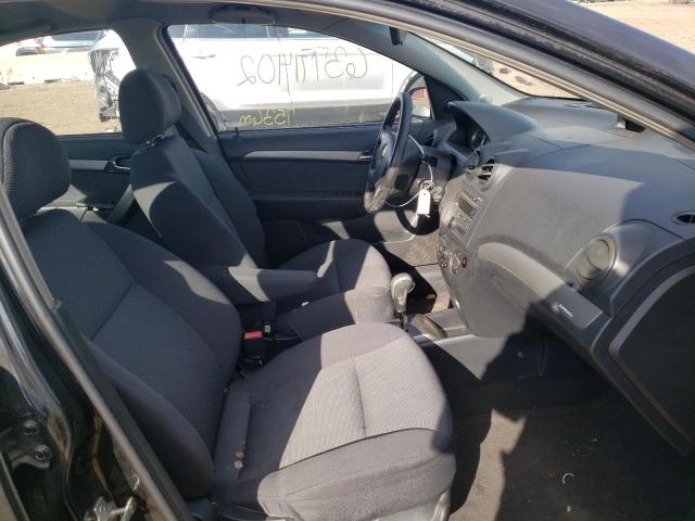 KL1TD56618B195480 - 2008 CHEVROLET AVEO BASE BLACK photo 5