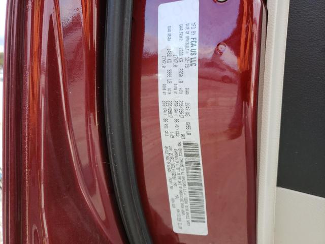 2C4RC1DG3LR156930 - 2020 CHRYSLER VOYAGER LX MAROON photo 10