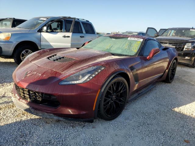 1G1YP2D63K5606626 - 2019 CHEVROLET CORVETTE Z BURGUNDY photo 2