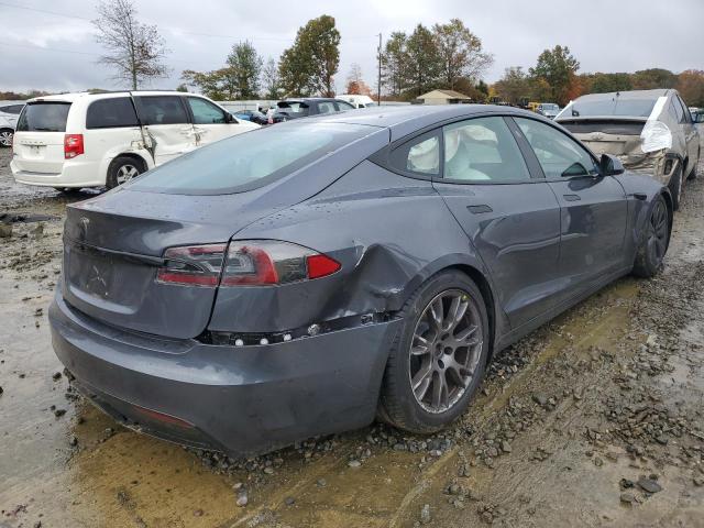 5YJSA1E58NF465179 - 2022 TESLA MODEL S Մոխրագույն լուսանկար 4