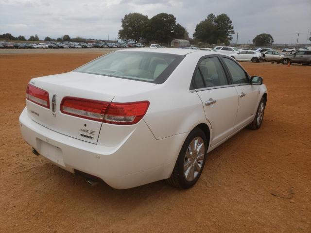 3LNDL2L38BR762601 - 2011 LINCOLN MKZ HYBRID WHITE photo 4