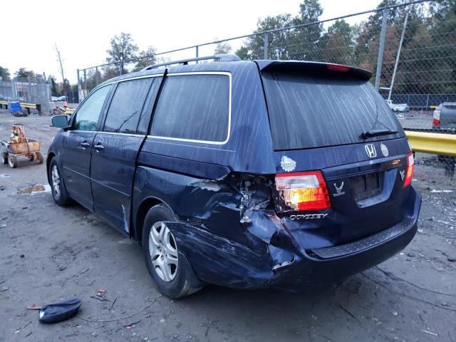 5FNRL38777B122917 - 2007 HONDA ODYSSEY BLUE photo 3