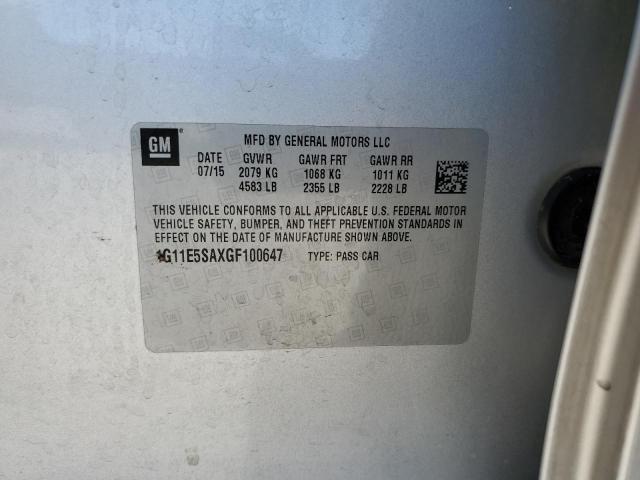 1G11E5SAXGF100647 - 2016 CHEVROLET MALIBU LIM 银色 照片 10