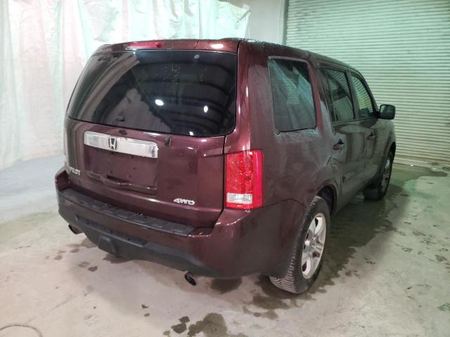 5FNYF4H72EB012623 - 2014 HONDA PILOT EXLN BURGUNDY photo 4