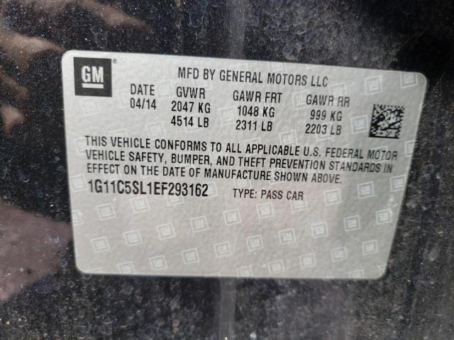 1G11C5SL1EF293162 - 2014 CHEVROLET MALIBU 1LT 黑色 照片 10