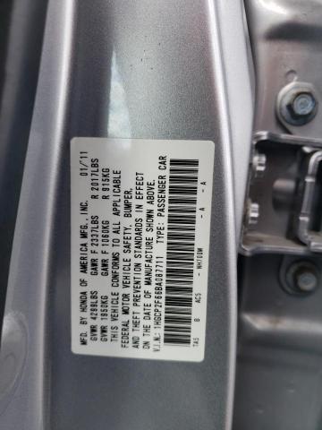 1HGCP2F66BA087711 - 2011 HONDA ACCORD SE SILVER photo 10