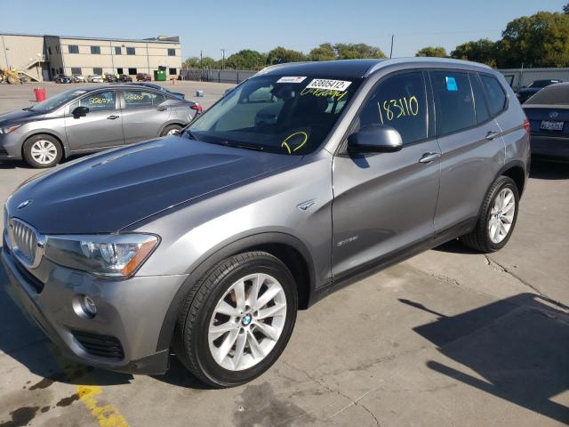 5UXWZ7C52H0U46094 - 2017 BMW X3 SDRIVE2 SILVER photo 2