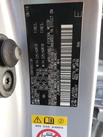 JTJBARBZ0K2192739 - 2019 LEXUS NX 300 BAS 银色 照片 10