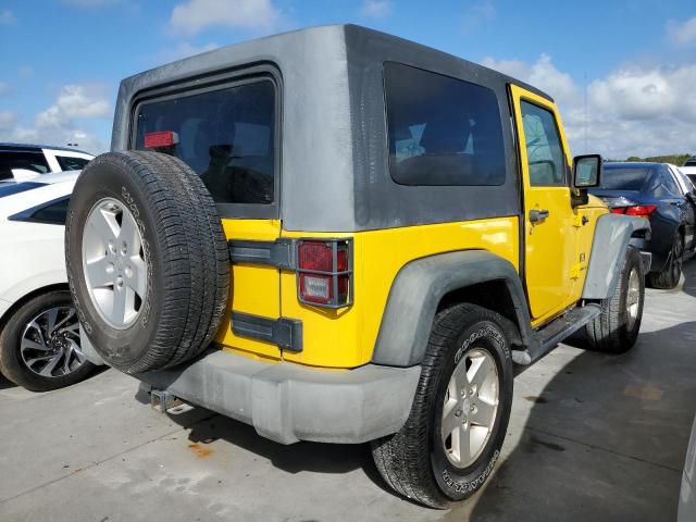 1J8FA241X8L637793 - 2008 JEEP WRANGLER X YELLOW photo 4