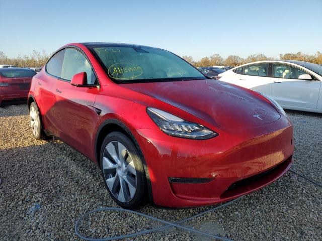 5YJYGDEE4MF088763 - 2021 TESLA MODEL Y Красный фото 1