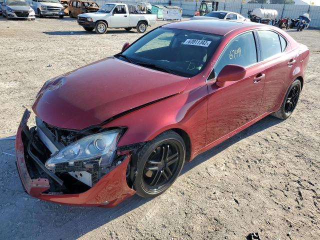 JTHBK262475030654 - 2007 LEXUS IS 250 RED photo 2