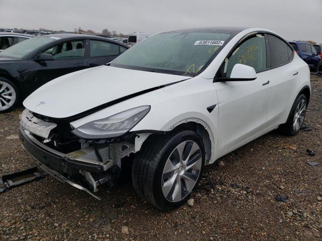 5YJYGAEE9MF116314 - 2021 TESLA MODEL Y أبيض صورة 2