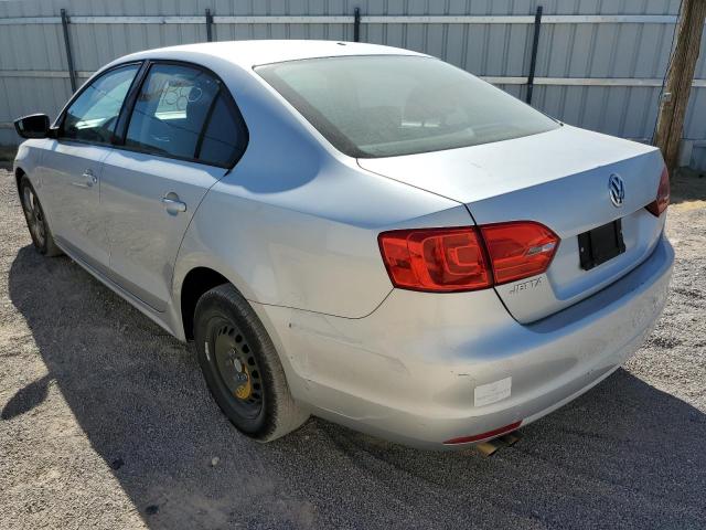 3VW2K7AJ7CM351120 - 2012 VOLKSWAGEN JETTA BASE SILVER photo 3