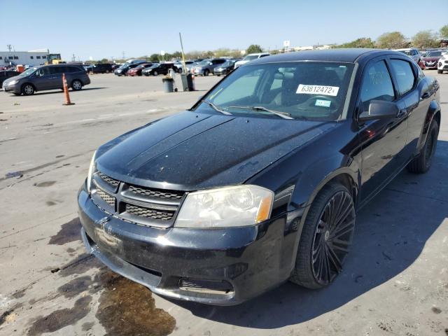 1C3CDZAB7DN677551 - 2013 DODGE AVENGER SE BLACK photo 2