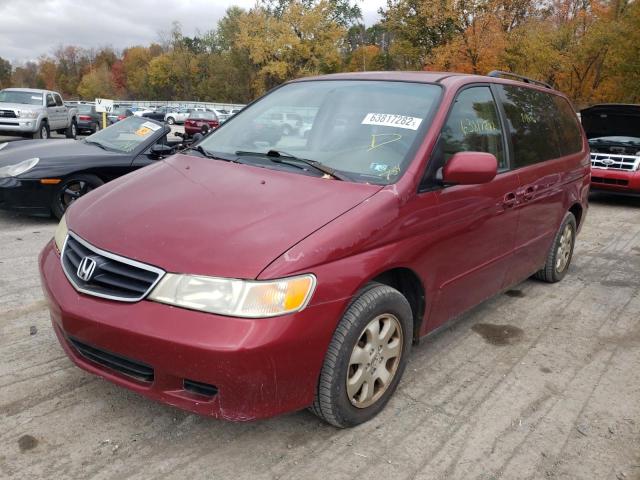 5FNRL18874B107195 - 2004 HONDA ODYSSEY EX WHITE photo 2