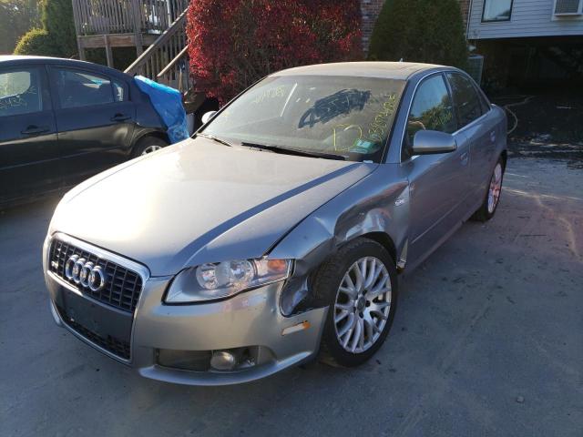 WAUDF78E88A154144 - 2008 AUDI A4 2.0T QU SILVER photo 2