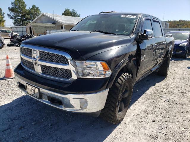 1C6RR7LT0JS116419 - 2018 RAM 1500 SLT BLACK photo 2