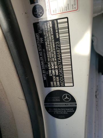 WDDUG8DB7KA468723 - 2019 MERCEDES-BENZ S 560 WHITE photo 10